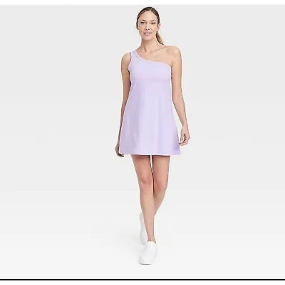 All in Motion Asymmetrical Dress Lilac Purple L NWT